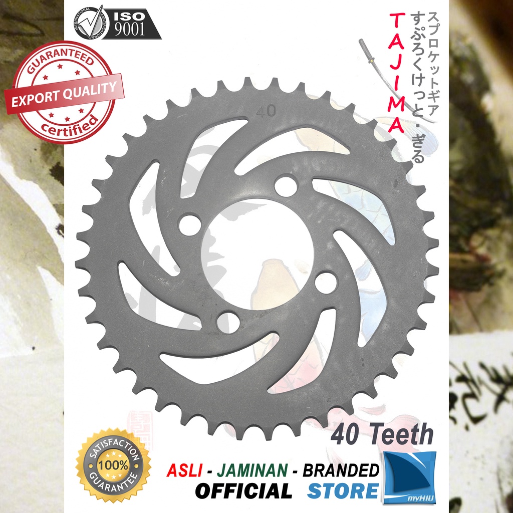 Gigi Tarik 40T ~ 50T SUZUKI Satria 2 Tak, FU Barong Gir Belakang - Rear Sprocket Gear TAJIMA-428-40T
