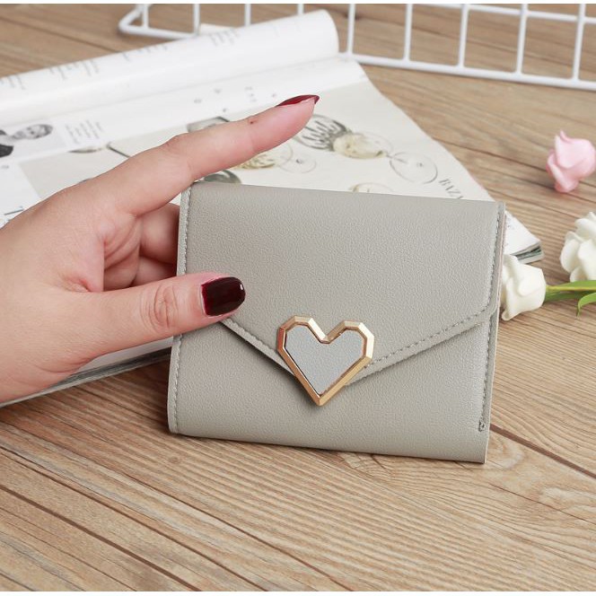 DSM DOMPET WANITA KECIL LOVE DWK-2007 / DOMPET WANITA KEKINIAN DOMPET WANITA MURAH IMPORT#BISA COD-ABU MUDA 2007