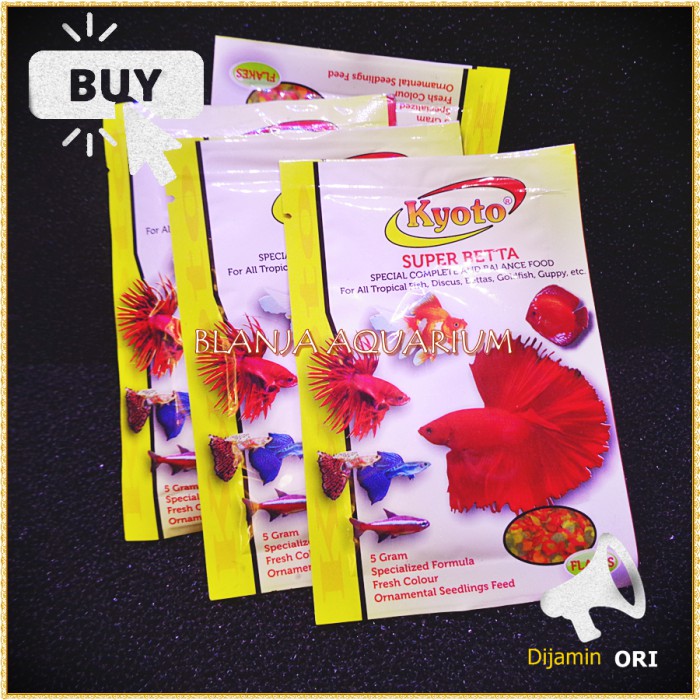 Makanan Ikan Cupang Aduan Kyoto Super Betta 1 Ikat Pakan Favorit Cupang Bisa COD Blanja Aquarium