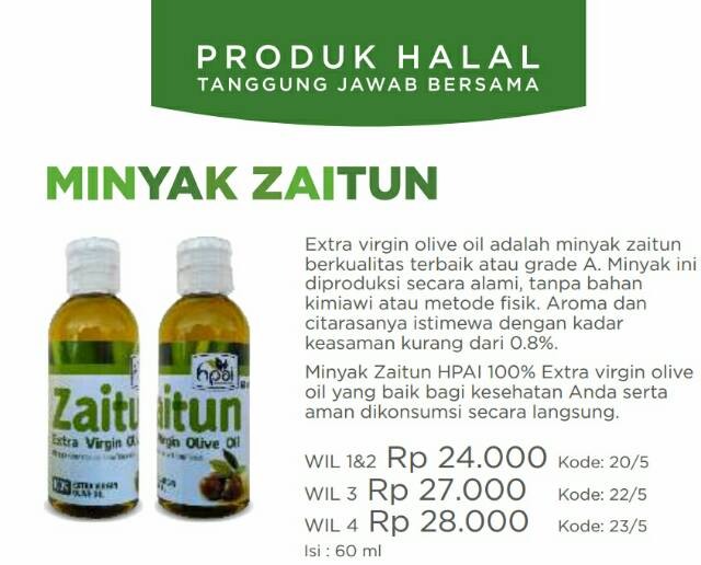 Minyak Zaitun Hpai Evoo 60ml Extra Virgin Olive Oil Harga Per Botol Shopee Indonesia