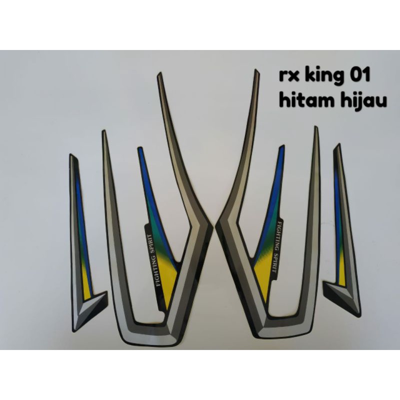 STRIPING RX KING 2001 HIJAU LIS SKOTLET MOTOR