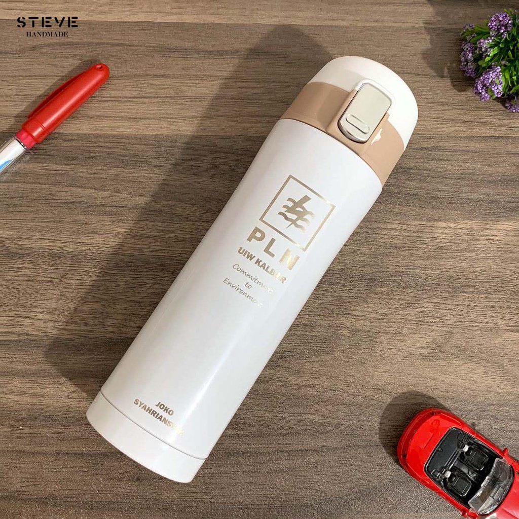 Botol minum stainless termos vacuum tumbler travel mug TM0329 White