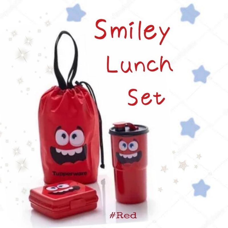 " Smiley Lunch Set " red