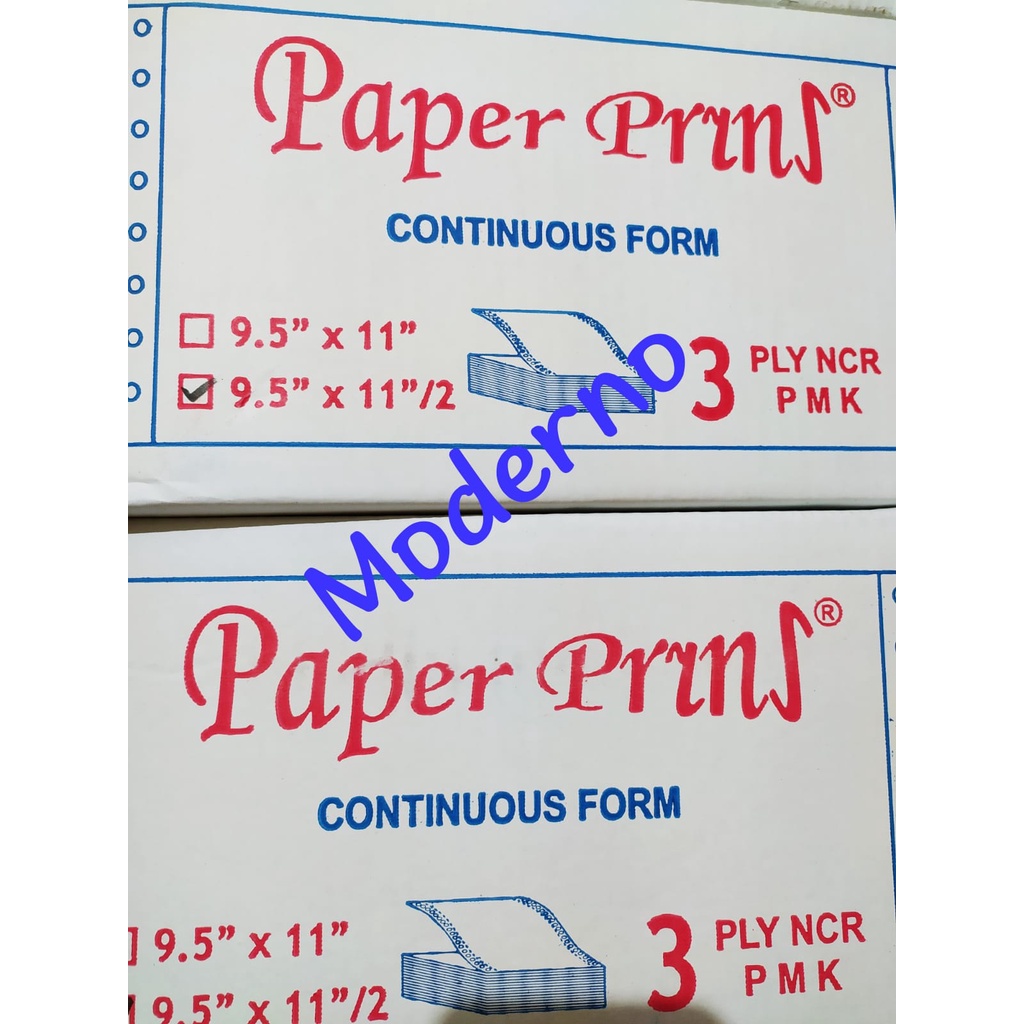 

Paper pryns Continuous Form 9,5 x 11 / 2 - Dibagi 2