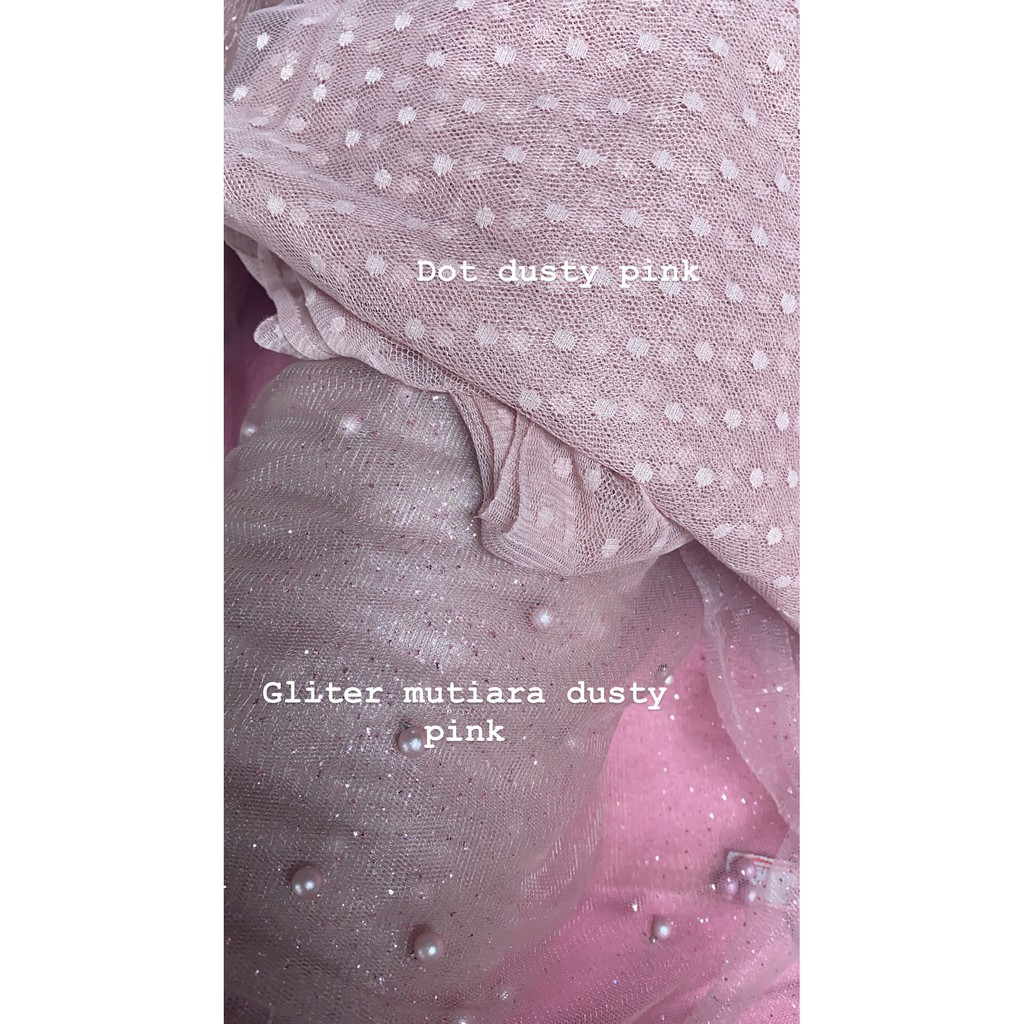 KAIN TILE GLITER MUTIARA / PEARL GLITTER TULLE