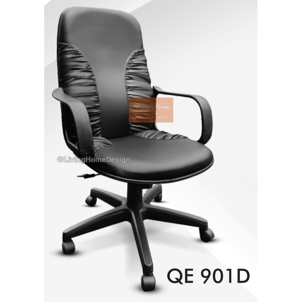 Kursi Direktur QuinnStar Kantor Kerja Manager Pimpinan Direksi Hidrolik Staff Gaming Murah Hitam