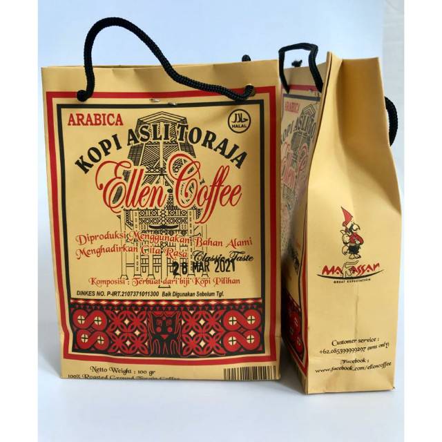 

Kopi Toraja Arabica premium, Ellen Coffee Premium