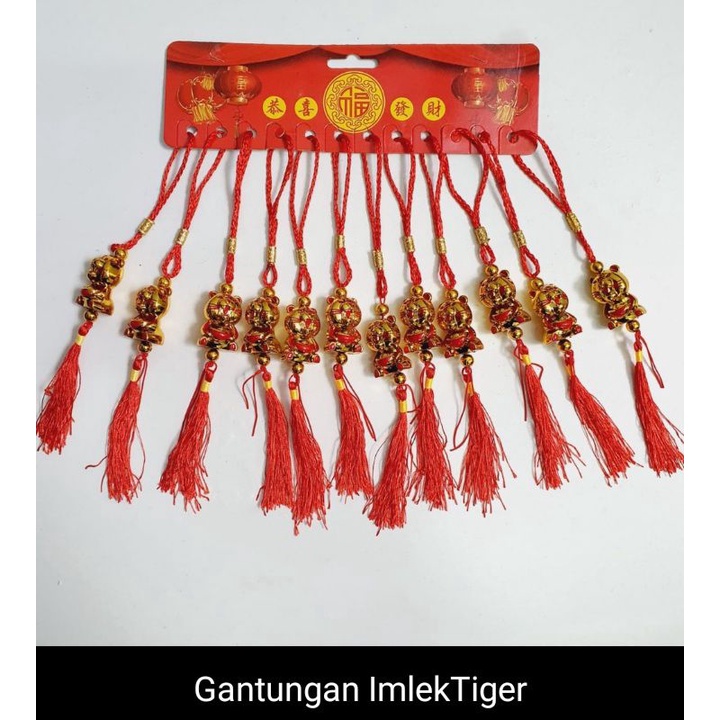 Gantungan imlek tiger isi 12pcs/ imlek 2022