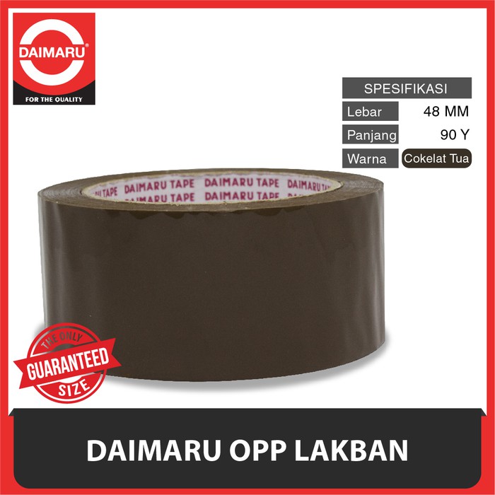 DAIMARU TAPE - LAKBAN - COKELAT/BROWN - 2 INCHI 90 YARD