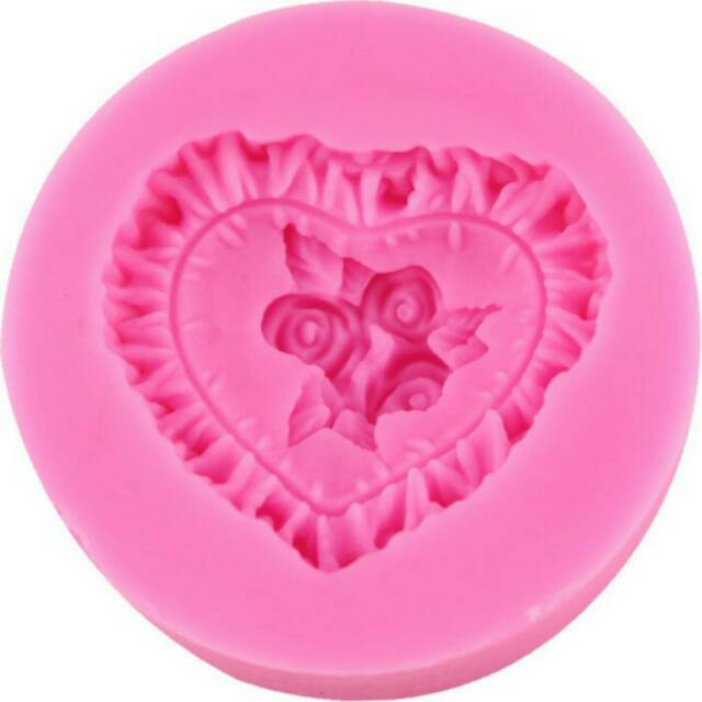 Cetakan fondant Bunga love