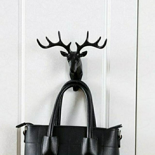 gantungan dinding tanduk rusa deer hanger baju kunci pajangan