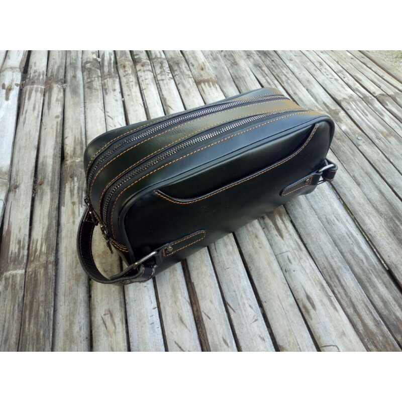 tas kembung kulit asli sapi hitam full ap asli produk tanggulangin