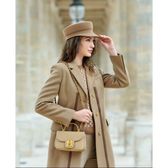 Alma Flap bag small beige buttonscarves