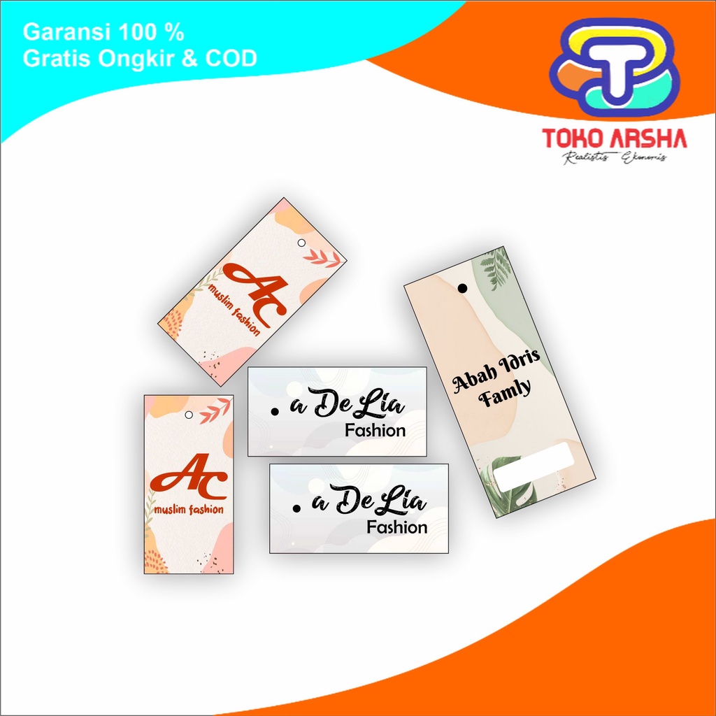 

Label Baju Kertas Hang Tag Hand Tag Hangtag Toko Toko_Arsha
