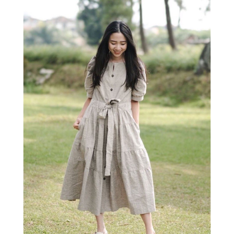 Maven Ophelia Dress in Rolled Oat