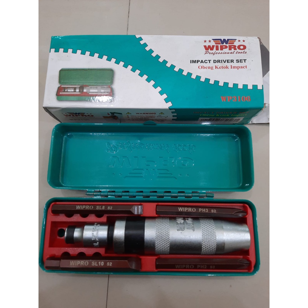 Impact Screwdriver Obeng Ketok Set Wipro 6 pcs