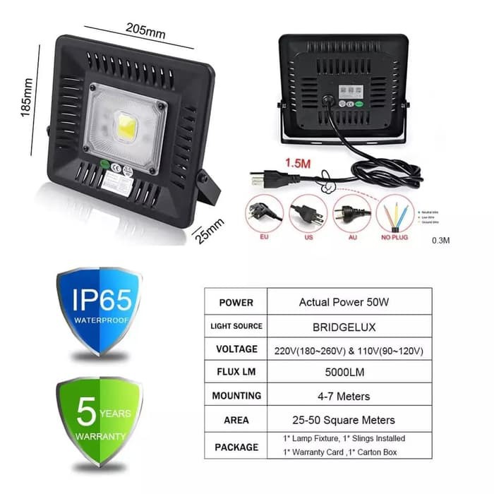 lampu sorot led 50 watt