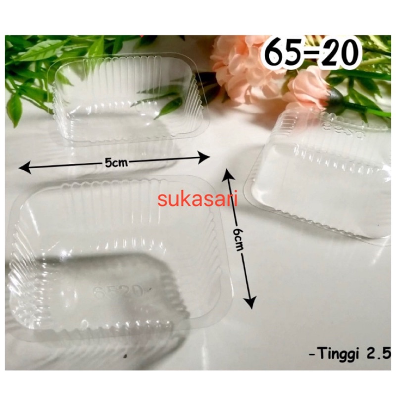 Tray mika Nastar no (3) 6x5 cm nastar Taiwan / packaging mica plastik