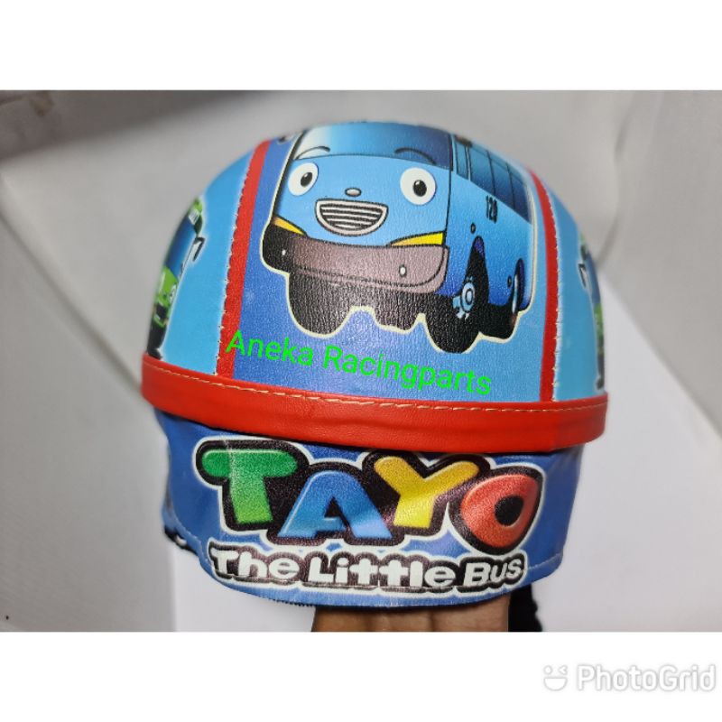 helm anak hey tayo bus kecil jagoan 2th 3th 4th all size bahan bagus jahitan rapi / helem anak2