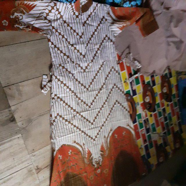 Batik Couple Keluarga Sania Ruffle Ori Ndoro Jowi Dnt Motif Garuda Merah