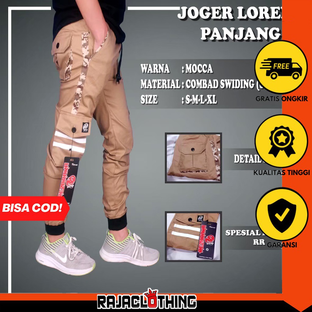 RCL - Celana Panjang Chino Jogger Cargo Pria FOLKSYSTEM S.M.L.XL