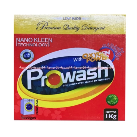 Prowash Concentrated Matic Detergent 1 Kg Sabun Cuci Bubuk Mesin Cuci Bukaan Depan Pro Wash Powder Detergen Bubuk 1 kg