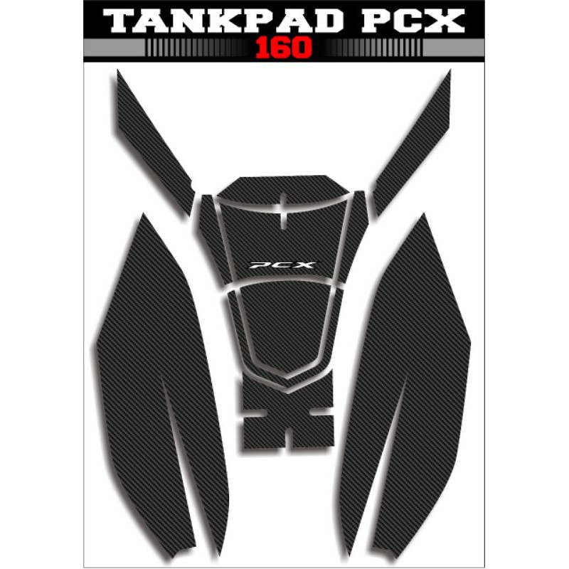 Tankpad PCX 160 Carbon Full pad side