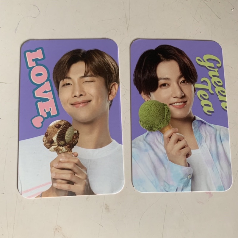 photocard baskin bts official pc namjoon jin suga rm yoongi jhope hobi hoseok taehyung v jimin jungk