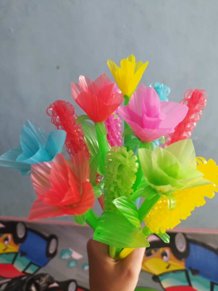 Bunga Sedotan - Bunga Dari Sedotan - Bunga Plastik - Kerajinan Tangan