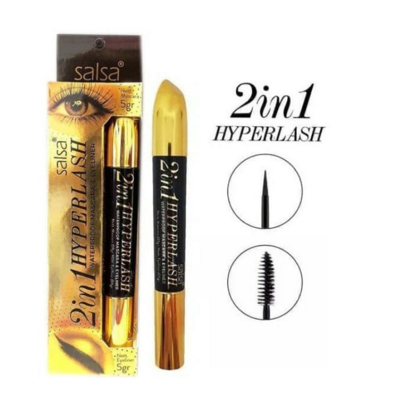 SALSA 2in1 hyperlast waterproof mascara &amp; eyeliner