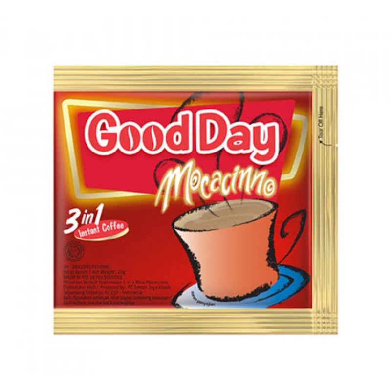 

goodday 3 in 1 mocacinno 20 gr renceng (10 pcs x 20 gr)