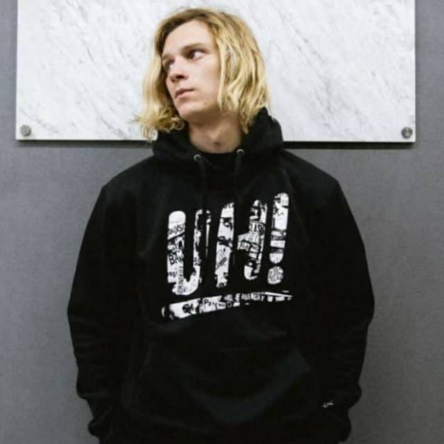 Jaket united hart / PH UH news paper / sweater hitam pria wanita