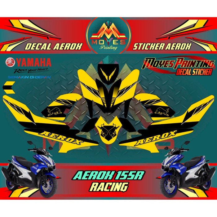Stiker Aerox 155 custom variasi-decal aerox 155 variasi-striping aerox 155 variasi