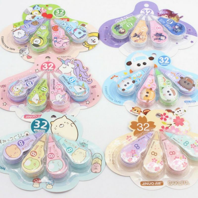 

4pcs correction tape 8m roll