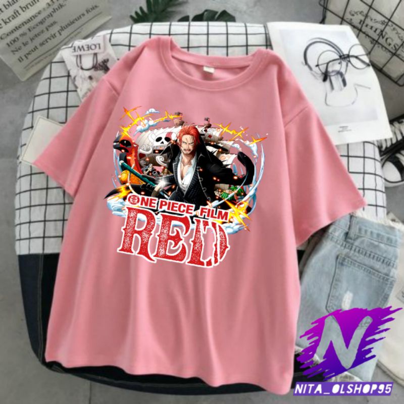 kaos anak one piece spesial film red baju akagami no shanks