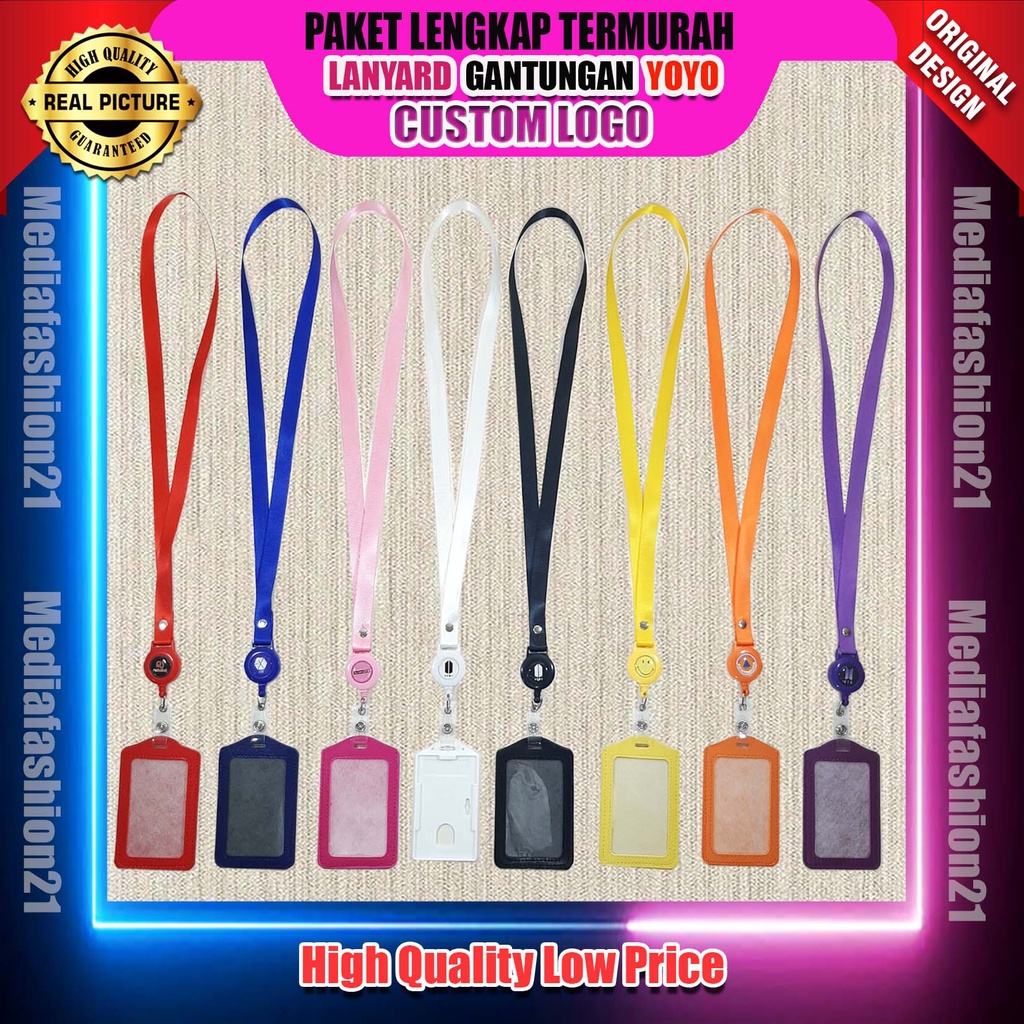 

Tali Lanyard Gantungan Yoyo ID Card Polos