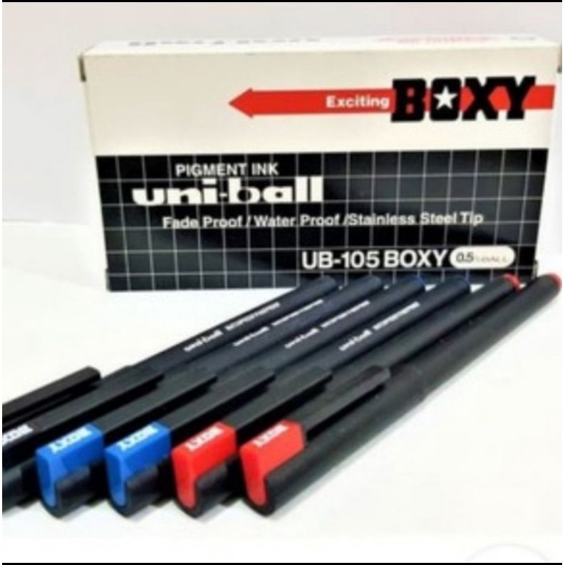 Jual UNI BALL BOXY UB-105/PULPEN BOXY UNIBALL 105-HITAM - Hitam ...