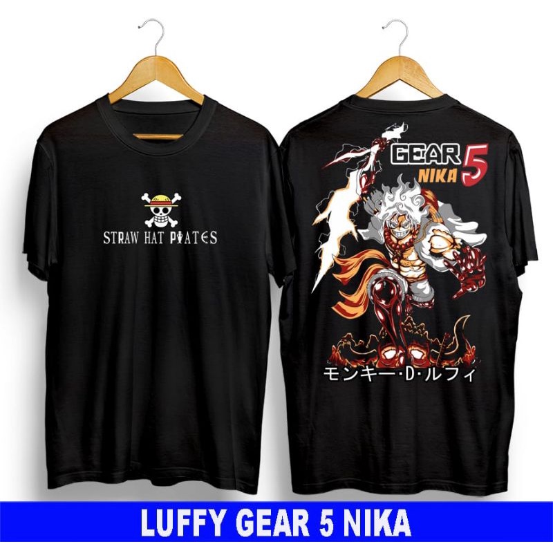 t-shirt baju distro original terbaru kaos luffy gear five nika keren/kaos original skyzo babygang/ka