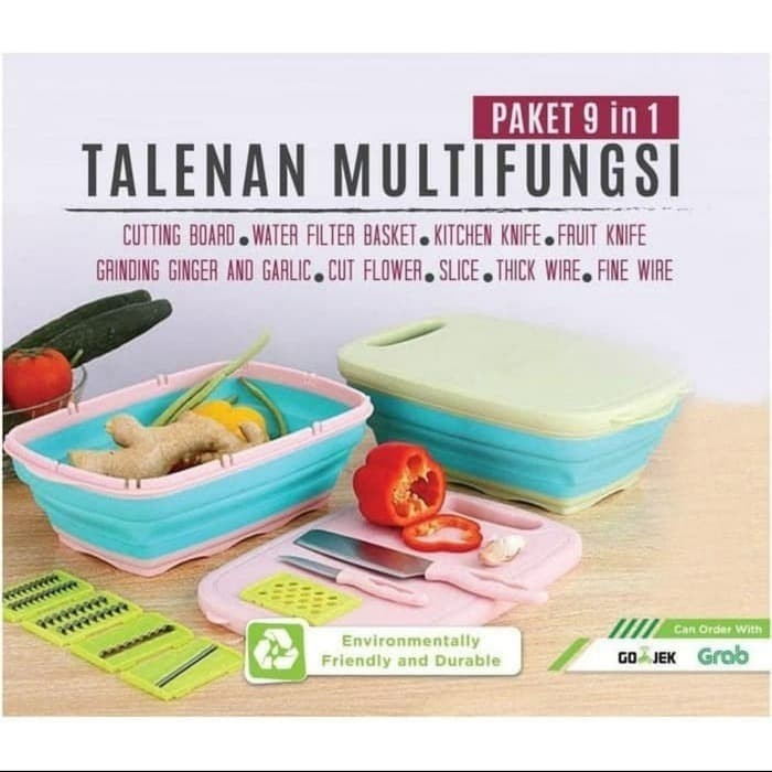 Super Cutting Board 9 in 1 Multifungsi