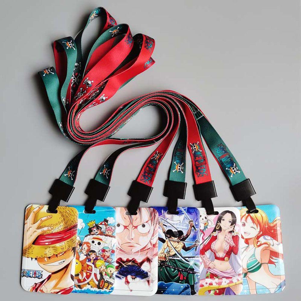 QUINTON Gifts Protective Cover Cute ID Bus Cards Cover Luffy Card Holder Luffy Multi-Function Japanese Anime Cartoon Nami Hot Blood Anime Cards Sleeve