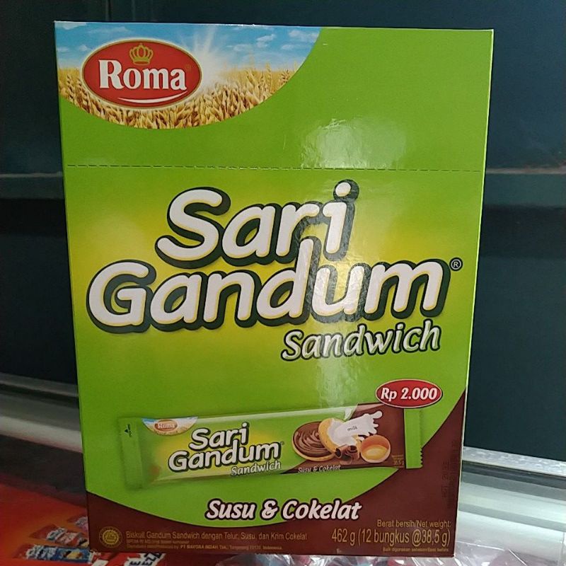 Sari gandum susu coklat 39 gr per pcs