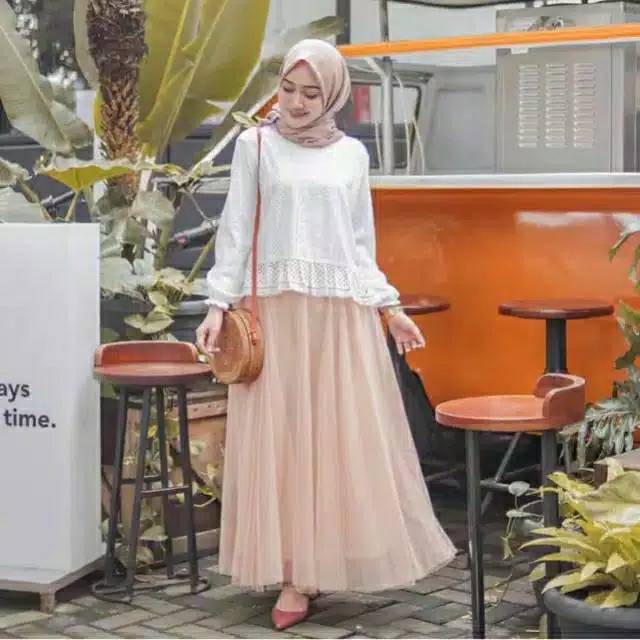 ROK TUTU MAXY PREMIUM PANJANG/ROK TILE POLOS