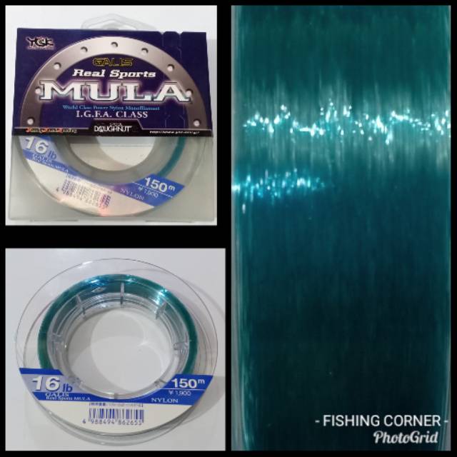 YGK MULA 16LB / 150 METER/ GALIS REAL SPORTS NYLON MONOFILAMENT SENAR PANCING SENAR MULA