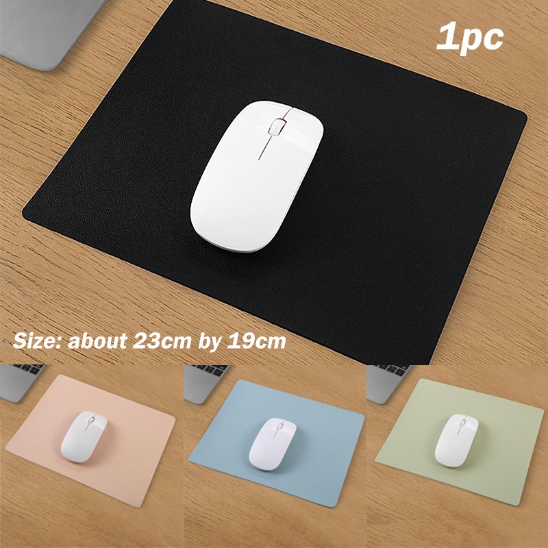 Mouse Pad Gaming Bahan Kulit Pu Dengan Bantalan Pergelangan Tangan Untuk Komputer Kantor