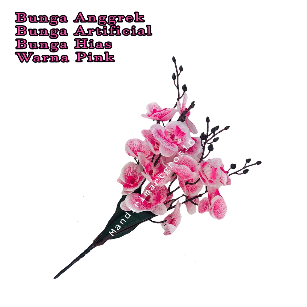 Bunga anggrek * anggrek kain * bunga artificial * bunga hias* Warna pink