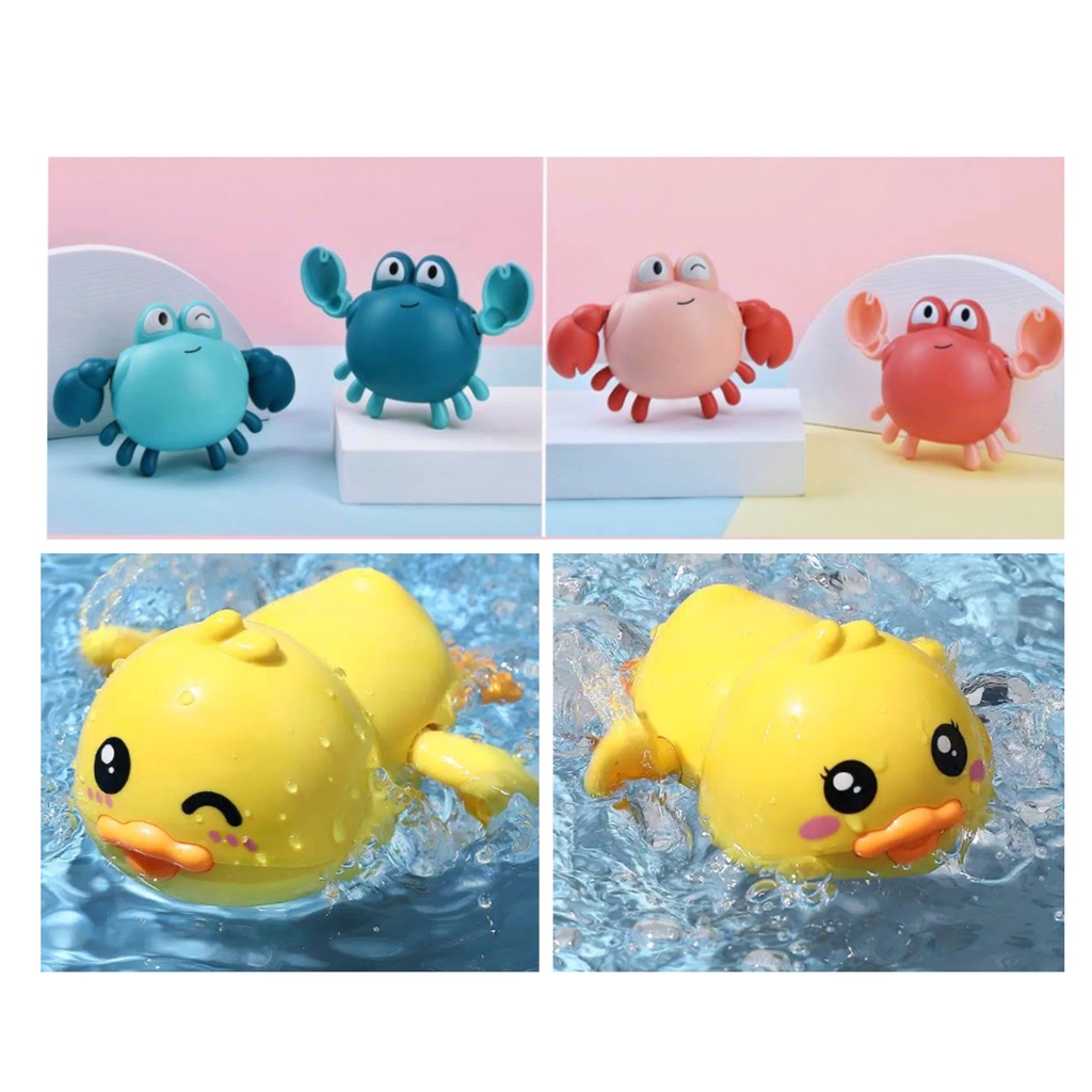 MAINAN MANDI Anak Bayi - Shower Toys for Baby Motif penguin kepiting kurakura ikan duck chn