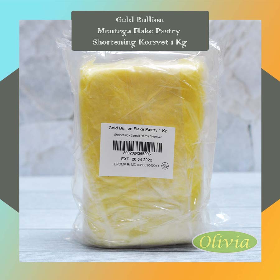 

Gold Bullion Mentega Flake Pastry Shortening Korsvet 1 Kg