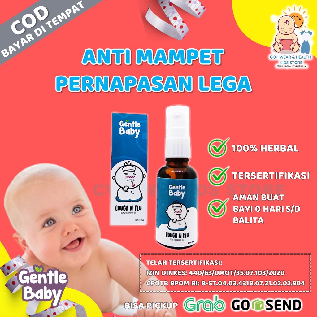 Perlengkapan Minyak Balur Gentle Baby Cough And Flu Essential Oil Obat Flu Batuk Berdahak Untuk Anak