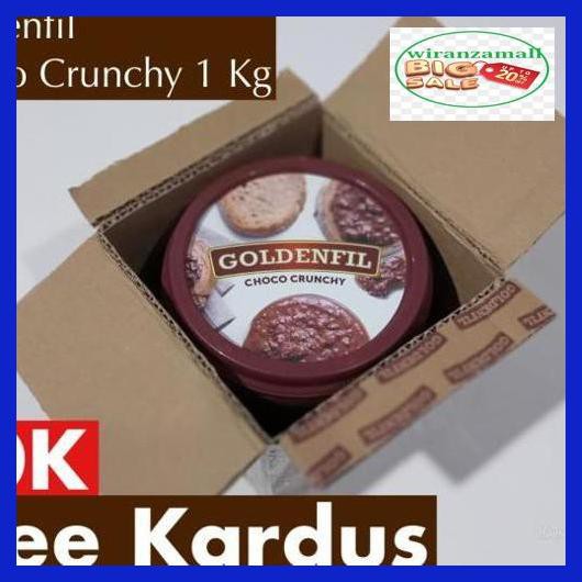 

23Qwe2- Goldenfil Choco Crunchy Chocolate 1Kg Selai Coklat Crunchy - Strawberi 9Yk9Kji-