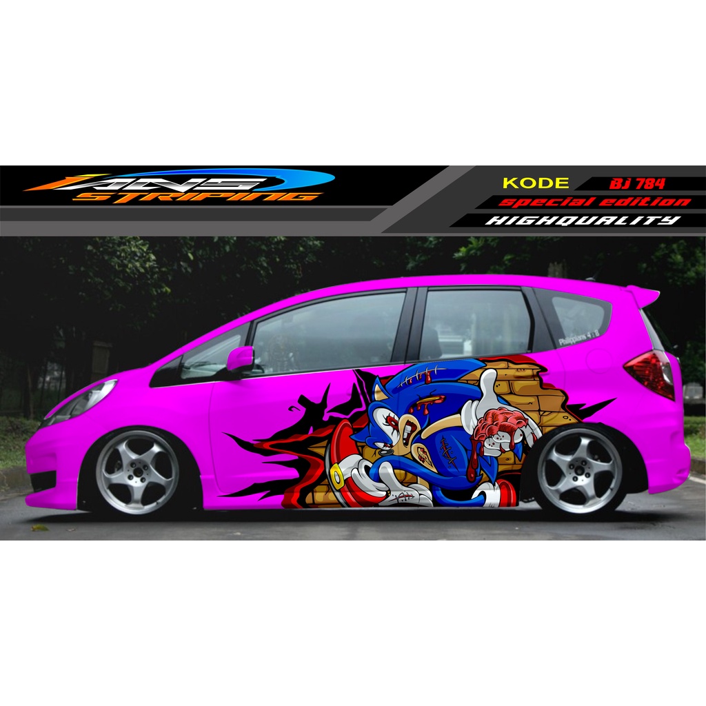 STIKER VARIASI MOBIL JAZZ BRIO AVANZA SIGRA YARIS / STIKER VARIASI MOBIL / MODIF STICKER MOBIL